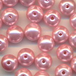Wachsperlen rosa, Inhalt 25 Stück, Größe 8 mm, Glasperlen