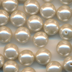 Wachsperlen light silber perlmutt, Inhalt 25 St&uuml;ck, Gr&ouml;&szlig;e 8 mm, Glasperlen