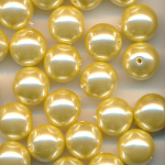 Wachsperlen cream gold, Inhalt 25 Stück, Größe 8 mm, Glasperlen