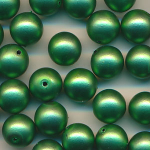 Wachsperlen grün matt, Inhalt 25 Stück, Größe 8 mm, Glasperlen