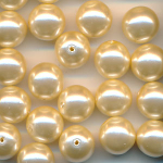 Wachsperlen perlmutt, Inhalt 25 St&uuml;ck, Gr&ouml;&szlig;e 8 mm, Glasperlen