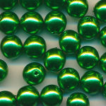 Wachsperlen gras-grün, Inhalt 25 Stück, Größe 8 mm, Glasperlen