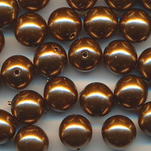 Wachsperlen schoko-braun, Inhalt 25 Stück, Größe 8 mm, Glasperlen