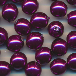 Wachsperlen dunkel aubergine, Inhalt 25 St&uuml;ck, Gr&ouml;&szlig;e 8 mm, Glasperlen