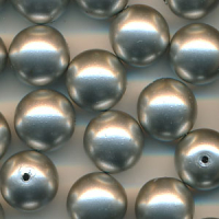 Wachsperlen silber-matt metallic, Inhalt 10 Stück,...