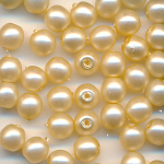 Wachsperlen perlmutt matt, Inhalt 40 St&uuml;ck, Gr&ouml;&szlig;e 4 mm, Glasperlen