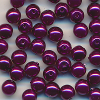 Wachsperlen dunkel aubergine, Inhalt 40 Stück,...