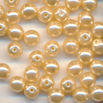 Wachsperlen seiden-perlmutt, Inhalt 40 St&uuml;ck, Gr&ouml;&szlig;e 4 mm, Glasperlen