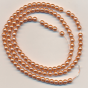 Wachsperlen rosa pastell, Inhalt 40 Stück, Größe 4 mm, Glasperlen