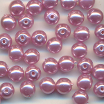 Wachsperlen pastell-flieder, Inhalt 40 St&uuml;ck, Gr&ouml;&szlig;e 4 mm, Glasperlen