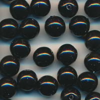 Wachsperlen schwarz, Inhalt 30 Stück, Größe 6 mm, Glasperlen