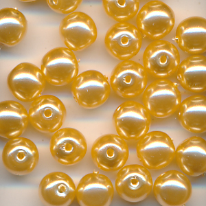 Wachsperlen blush-gold, Inhalt 30 Stück, Größe 5 mm, Glasperlen