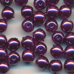 Wachsperlen violett, Inhalt 30 Stück, Größe 5 mm, Glasperlen