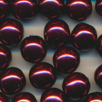 Wachsperlen violett-rot, Inhalt 15 Stück, Größe 9 mm, Glasperlen