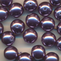 Wachsperlen aubergine, Inhalt 15 Stück,...