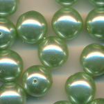 Wachsperlen minz grün, Inhalt 10 Stück, Größe 12 mm, Glasperlen