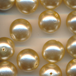 Wachsperlen perlmutt, Inhalt 10 St&uuml;ck, Gr&ouml;&szlig;e 12 mm, Glasperlen