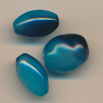 Glasperlen blau, Inhalt 3 Stück, Größe 16 -10 mm