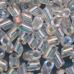 Cremetten Glasperlen kristall rainbow AB, Inhalt 20 Gramm, Gr&ouml;&szlig;e 6 - 3 mm