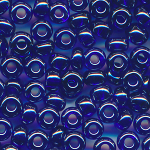 Rocailles kobalt blau lüster, Inhalt 12 g, Größe 8/0, böhmisch