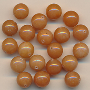 Edelstein-Perlen Red Aventurine, Inhalt 18 Stück, gebohrt, Größe 8 mm