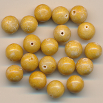 Edelstein-Perlen Yellow Jade, Inhalt 20 Stück, gebohrt, Größe 8 mm
