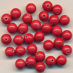 Edelstein-Perlen Rec. Coralle, Inhalt 30 Stück, gebohrt, Größe 6 mm