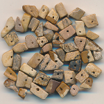 Edelstein-Perlen Chips Picture Jasper, Inhalt 50 Stück, gebohrt, Größe bis 10 mm