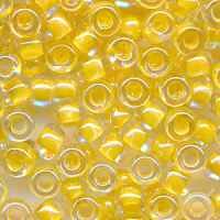 Rocailles kristall gelb lining, Inhalt 10 g,...