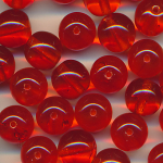 Glasperlen kirsch-rot, Inhalt 12 Stück, Größe 8 mm, Kugeln