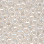 Rocailles pearl weiß lüster, Inhalt 11 g, Größe 8/0. böhmisch