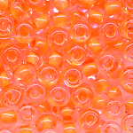 Rocailles kristall licht orange, Inhalt 8 g, Größe 11/0. böhmisch