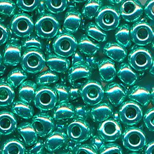 Rocailles grün metallic, Inhalt 6 g, Größe 10/0. böhmisch*
