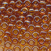 Rocailles lüster klar topaz, Größe 10/0...
