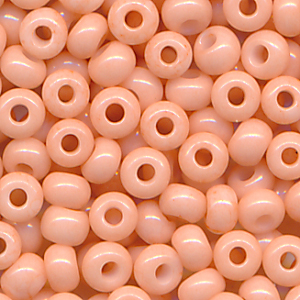 Rocailles opak poliert peach-rosa, Größe 11/0  ( 2,1 mm), 100 Gramm