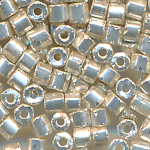 Hexa Cut Perlen silber metallic, Inhalt 8 g, Größe 2 mm, böhmisch