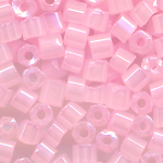 Hexa Cut Perlen baby rosa lüster, Inhalt 9 g, Größe 2 mm, böhmisch