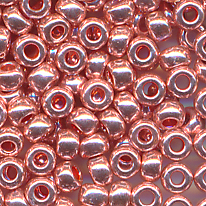 Rocailles rose metallic, Größe 11/0  (2,1 mm), 100 Gramm
