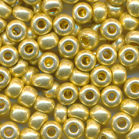 Rocailles gold metallic pastell, Inhalt 11 g...