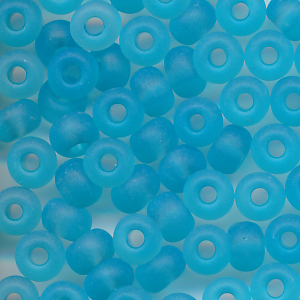 Rocailles matt aqua-blue, Größe 10/0  (2,3 mm), 20 Gramm