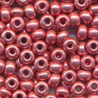 Rocailles pink-rot metallic