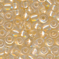 Rocaillesperlen lüster transparent blush-silber,...