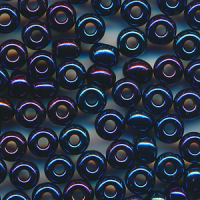 Rocailles blau iris AB 6/0, Größe  (4,0 mm),...