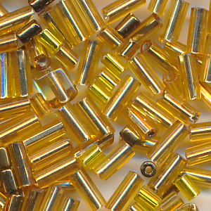 Stiftperlen Mix gold, Inhalt 8 g, Größe 2 mm - 3 mm, böhmisch