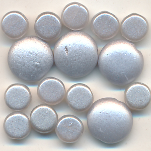 Wachsperlen silber, Inhalt 16 Stück, Größe 6-10 mm, böhmisch, Glas