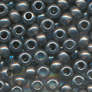 Rocailles grau silber antrazit, Inhalt 9 g, Größe 10/0 (2,3 mm). böhmisch*