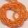 Cut-Perlen mandarine lüster, Inhalt 6,5 g, Größe 8/0, antik Strang
