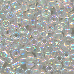 Rocailles kristall rainbow, Inhalt 8 g, Größe 8/0, asiatisch