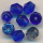 Facettenperlen blau Mix, Inhalt 8 Stück, Größe 7 mm, böhmisch Glas