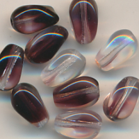 Glasperlen violett kristall, Inhalt 5 Stück,...